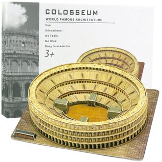 Grote Maat 3D Wereld Architectuur Puzzels Intellectuele Ontwikkeling Papier Diy Attracties Souvenirs Kids Speelgoed Colosseum