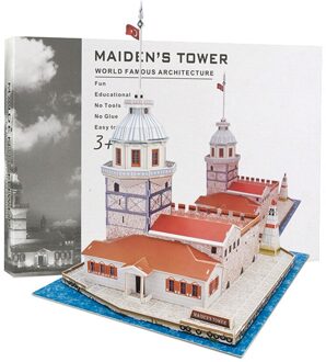 Grote Maat 3D Wereld Architectuur Puzzels Intellectuele Ontwikkeling Papier Diy Attracties Souvenirs Kids Speelgoed Maidens Tower