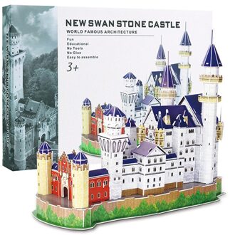 Grote Maat 3D Wereld Architectuur Puzzels Intellectuele Ontwikkeling Papier Diy Attracties Souvenirs Kids Speelgoed nieuw zwaan- Catsle