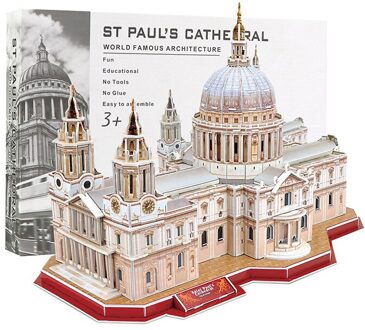 Grote Maat 3D Wereld Architectuur Puzzels Intellectuele Ontwikkeling Papier Diy Attracties Souvenirs Kids Speelgoed St Pauls Cathedral