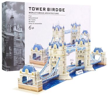 Grote Maat 3D Wereld Architectuur Puzzels Intellectuele Ontwikkeling Papier Diy Attracties Souvenirs Kids Speelgoed Tower Bridge