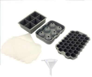 Grote Maat 6 Cell Ice Ball Mold Siliconen Ijsblokjes Ice Maker Trays Bal Maker Siliconen Mal 6 Voor Party mallen Whiskey D1T6