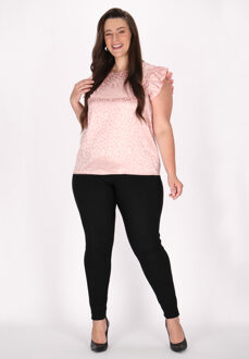 Grote maat blouse Dames roze - XL