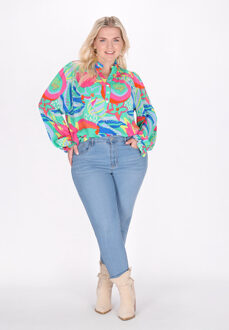 Grote maat blouse vrouwen Groen - 3XL