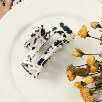 Grote Maat Geometrische Acetaat Haar Klauwen Vierkante Bad Krabben Clip Leopard Graan Haar Klemmen Voor Vrouwen Haar Accessoires 6