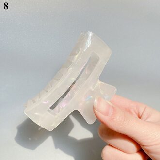 Grote Maat Geometrische Acetaat Haar Klauwen Vierkante Bad Krabben Clip Leopard Graan Haar Klemmen Voor Vrouwen Haar Accessoires 8