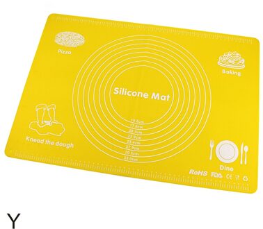Grote Maat Siliconen Bakken Matten Non-stick Bakken Koken Mat Silicone Rolling Deeg Pad Bakvormen Bakken Tools geel