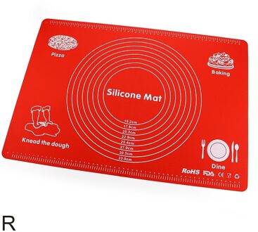 Grote Maat Siliconen Bakken Matten Non-stick Bakken Koken Mat Silicone Rolling Deeg Pad Bakvormen Bakken Tools rood