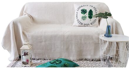 Grote Maat Sofa Cover Huishoudelijke Effen Katoen Geweven Slaapbank Gooi Deken Functie Sprei Bank Sofa Cover 130x180cm