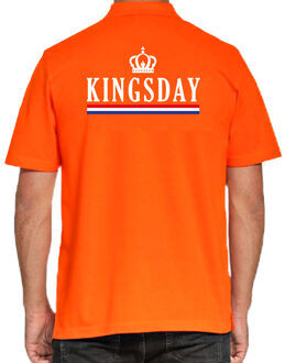 Grote maten Kingsday polo shirt oranje voor heren - Koningsdag polo shirts 4XL