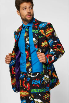 Grote Maten Kostuum Met Comic Print 54 (2xl)