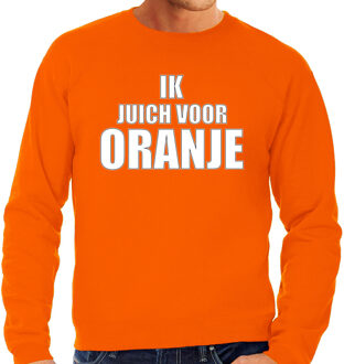 Grote maten oranje fan sweater / trui Holland ik juich voor oranje EK/ WK voor heren 4XL - Feesttruien