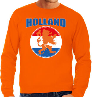 Grote maten oranje fan sweater / trui Holland met oranje leeuw EK/ WK voor heren 3XL - Feesttruien