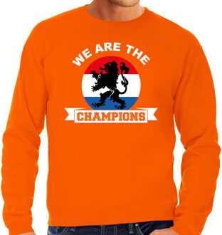 Grote maten oranje fan sweater / trui Holland we are the champions EK/ WK voor heren 4XL - Feesttruien