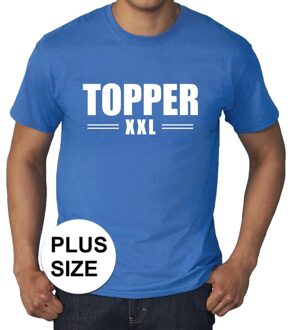 Grote maten Topper XXL t-shirt blauw - plus size heren 4XL