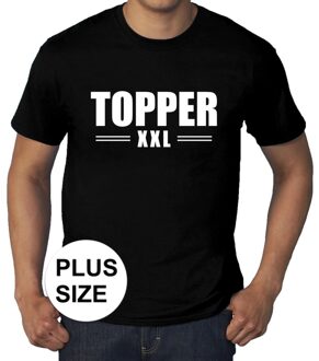 Grote maten Topper XXL t-shirt zwart - plus size heren 4XL