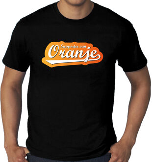 Grote maten zwart fan shirt / kleding Holland supporter van oranje EK/ WK voor heren 3XL - Feestshirts