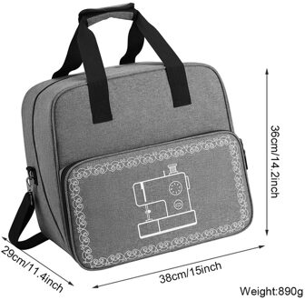 Grote Naaimachine Machine Zak Multifunctionele Draagbare Reizen Waterdichte Naaimachine Opbergtas Naaien Accessoires grijs