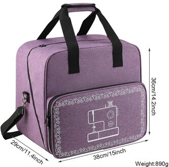 Grote Naaimachine Machine Zak Multifunctionele Draagbare Reizen Waterdichte Naaimachine Opbergtas Naaien Accessoires paars