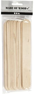 Grote naturel ijsstokjes knutselhoutjes - 60x stuks - 20 x 2,5 cm - Hobbymateriaal/knutselmateriaal
