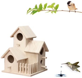 Grote Nest Dox Nest Huis Vogelhuisje Vogelhuisje Doos Vogel Houten Box Thuis Tuin Slapen Pet