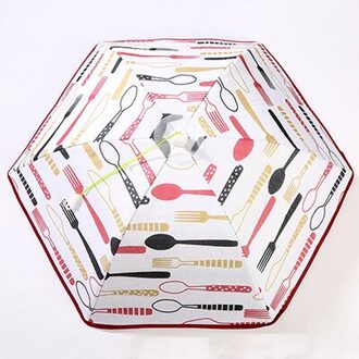 Grote Opvouwbare Geïsoleerde Waterdichte Voedsel Cover Tent met Aluminiumfolie voor Thuis Buiten Houden Vliegt Bugs Muggen wit