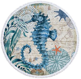 Grote Outdoor Zee Zwemmen Reizen Ronde Draagbare Zacht Microfiber Sneldrogend Lichtgewicht Strand Handdoek Opvouwbare 1