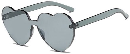 Grote Oversized Womens Hartvormige Zonnebril Leuke Liefde Mode Brillen zwart