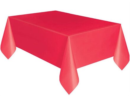 Grote Plastic Rechthoek Tafel Dekken Doek Vegen Schoon Party Tafelkleed Covers Rd rood