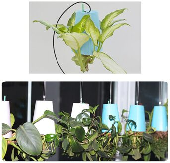 Grote Plastic Sky Opknoping Planter Decoratieve Upside-Down Plant Bloempot Planter voor Indoor Tuin Decoratie blauw