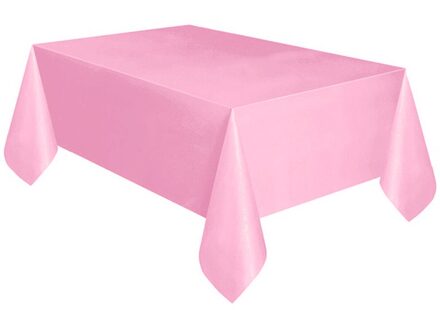 Grote Plastic Wegwerp Tafelkleed Effen Kleur Bruiloft Verjaardag Party Tafel Dekken Rechthoek Bureau Doek Veeg Covers Winkelen roze