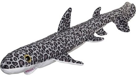Grote pluche gevlekte luipaard haai knuffel - 110 cm - knuffels