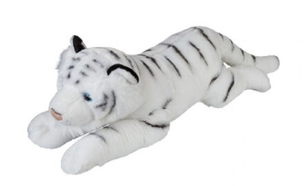 Grote pluche witte tijger knuffel - 60 cm - tijgers speelgoed - knuffels