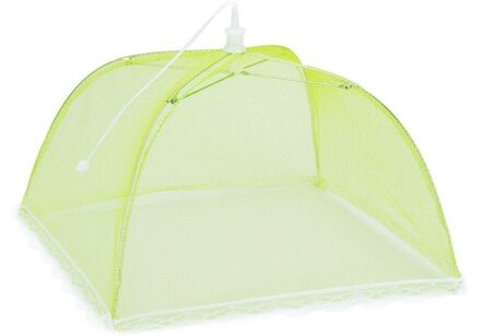 Grote Pop-Up Mesh Screen Beschermen Voedsel Cover Tent Dome Net Paraplu Picknick Keuken Gevouwen Mesh Anti-Fly mosquito Paraplu # T2P groen