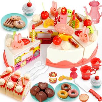 Grote Pretend Play Simulatie Cake Speelgoed met Lichte Muziek voor Kinderen Jongens Meisjes Kinderen Speelhuis Grote Keuken Speelgoed Set voor Meisje
