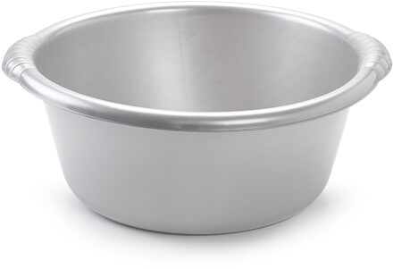 Grote ronde afwasteil/afwasbak zilver 20 liter