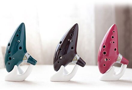 Grote Salewhite 6/12 Hole Ocarina Collector Keramische Hand Stand Base Voor Muziek Liefhebbers