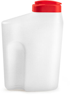 Grote Sapkan/Schenkkan karaf met dispenser deksel - 2.5 liter/2500 ml - wit - kunststof