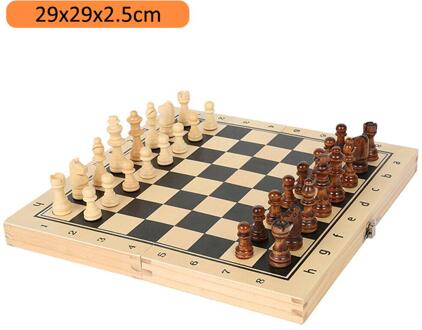 Grote Schaken Houten Set Vouwen Schaakbord Magnetische Stukken Hout Board Verjaardag Cadeaus Voor Kinderen 29x29x2.5cm