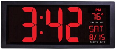 Grote Scherm Grote Elektronische Wandklok Desktop Led Digitale Kalender Klok Thermometer Zomertijd Voor Keuken Klok Muurschildering Eu