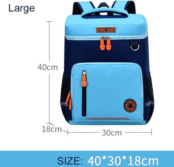 Grote School Rugzak Primaire Voor Meisjes Kids Boekentas Kinderen Meisje Jongen Boek Tassen Knapzak Waterdicht Mochilas Engeland Stijl azuur groot