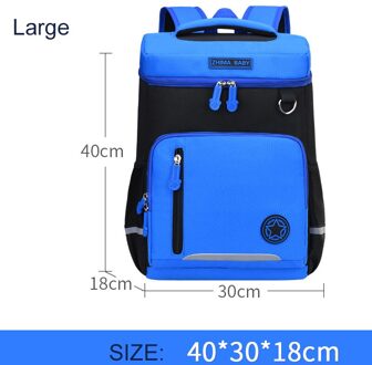 Grote School Rugzak Primaire Voor Meisjes Kids Boekentas Kinderen Meisje Jongen Boek Tassen Knapzak Waterdicht Mochilas Engeland Stijl blauw groot