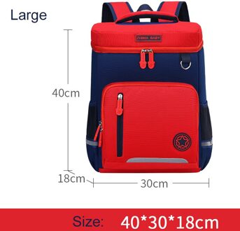 Grote School Rugzak Primaire Voor Meisjes Kids Boekentas Kinderen Meisje Jongen Boek Tassen Knapzak Waterdicht Mochilas Engeland Stijl rood groot