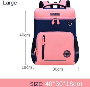 Grote School Rugzak Primaire Voor Meisjes Kids Boekentas Kinderen Meisje Jongen Boek Tassen Knapzak Waterdicht Mochilas Engeland Stijl roze groot