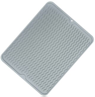 Grote Siliconen Drogen Matten Multifunctioneel Anti Slip Hittebestendige Duurzaam Opvouwbare Isolatie Pads Keuken Gadgets grijs