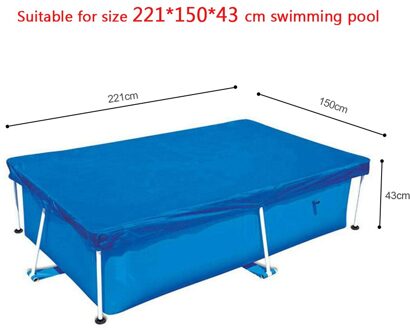 Grote Size Zwembad Ronde Grondzeil Lip Cover Stofdicht Floor Doek Mat Cover Voor Outdoor Villa Tuin Water Zwembad fun 221x150x43cm