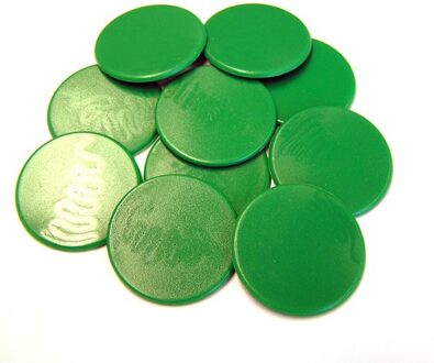 Grote Spel Fiches 38mm Groen (10 stuks)