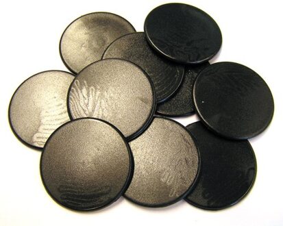 Grote Spel Fiches 38mm Zwart (10 stuks)