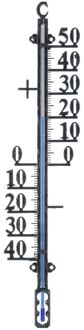 Grote thermometer profiel Galilei 2 kunststof