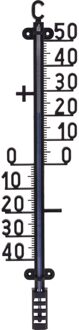 Grote Thermometer - Zwart - 10 x 41 cm - Binnen / Buiten - Celsius